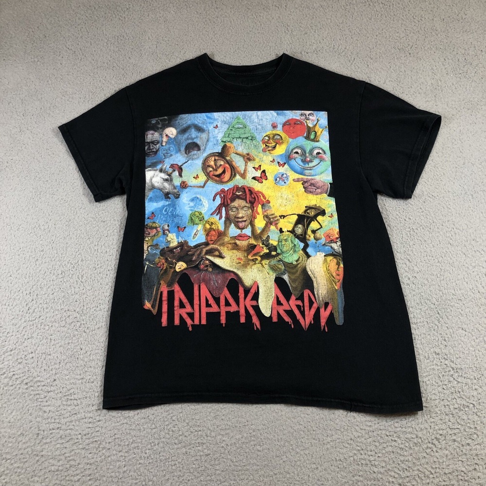 Trippie Redd T shirt mens S Black Graphic Print Rap Tee Rock Music